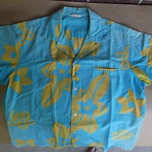 1960's HAWAIIAN ALOHA SHIRT  made in Honolulu